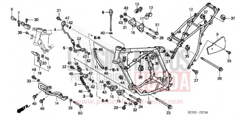 CARROSSERIE DE CHASSIS XR250R4 de 2004